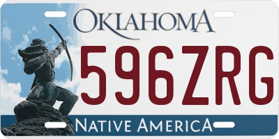 OK license plate 596ZRG
