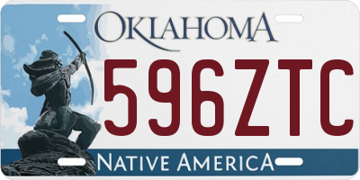 OK license plate 596ZTC