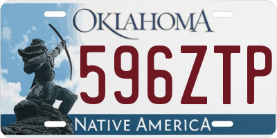 OK license plate 596ZTP
