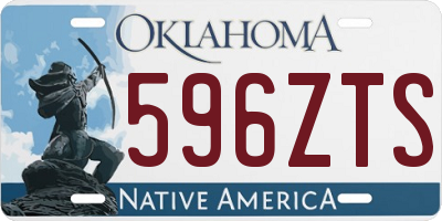 OK license plate 596ZTS