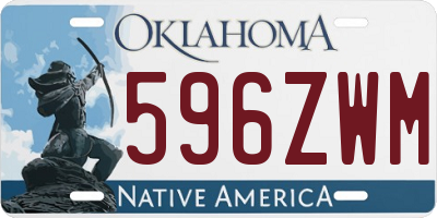 OK license plate 596ZWM