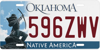 OK license plate 596ZWV