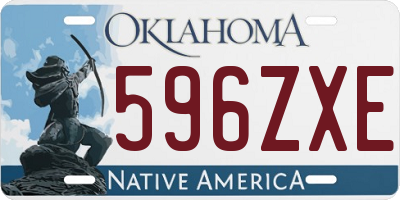 OK license plate 596ZXE