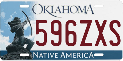 OK license plate 596ZXS