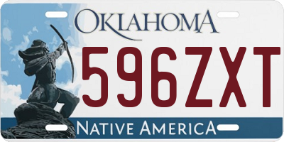 OK license plate 596ZXT