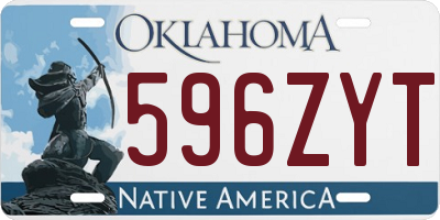 OK license plate 596ZYT