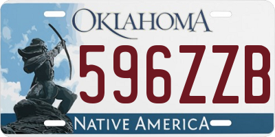 OK license plate 596ZZB