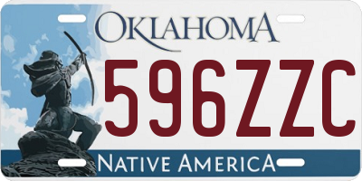 OK license plate 596ZZC