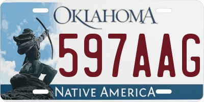 OK license plate 597AAG