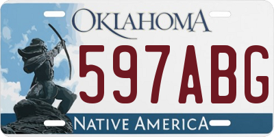 OK license plate 597ABG