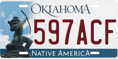 OK license plate 597ACF