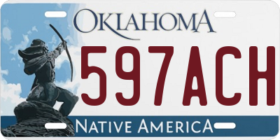 OK license plate 597ACH