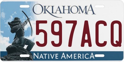 OK license plate 597ACQ