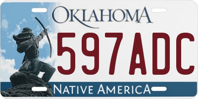OK license plate 597ADC