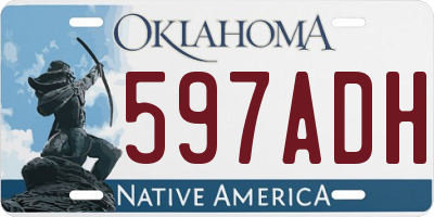 OK license plate 597ADH