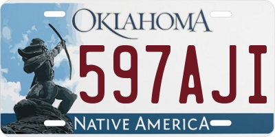 OK license plate 597AJI