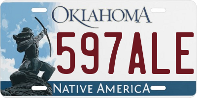 OK license plate 597ALE