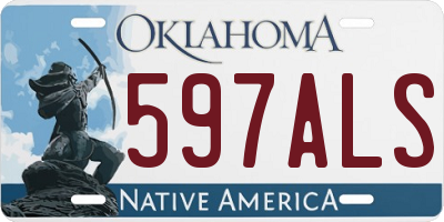 OK license plate 597ALS