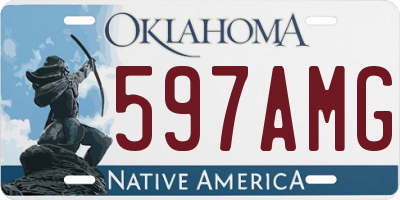 OK license plate 597AMG