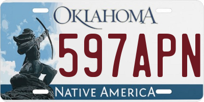 OK license plate 597APN
