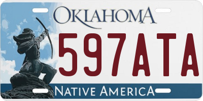 OK license plate 597ATA