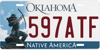 OK license plate 597ATF