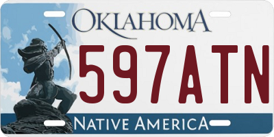 OK license plate 597ATN
