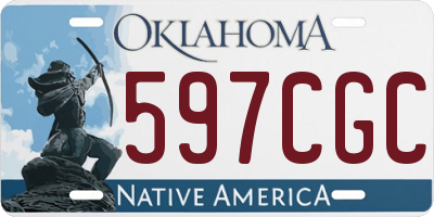 OK license plate 597CGC