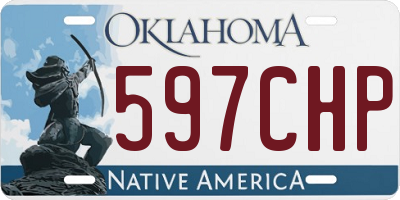 OK license plate 597CHP