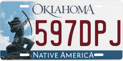 OK license plate 597DPJ
