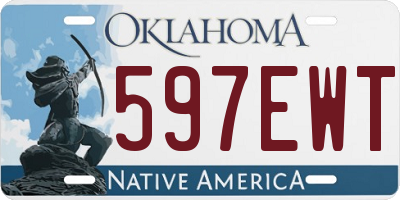 OK license plate 597EWT