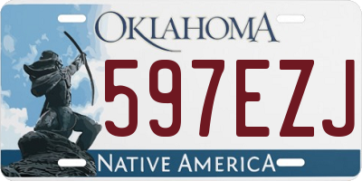 OK license plate 597EZJ