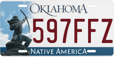 OK license plate 597FFZ