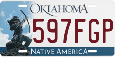OK license plate 597FGP