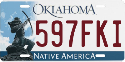 OK license plate 597FKI
