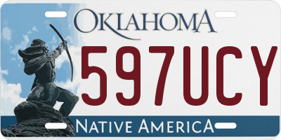 OK license plate 597UCY