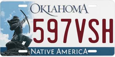 OK license plate 597VSH