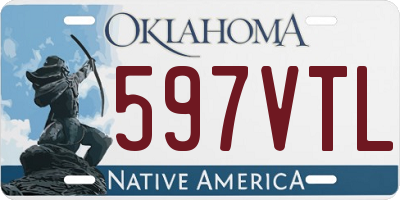 OK license plate 597VTL