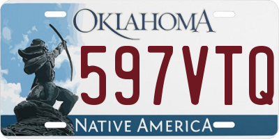 OK license plate 597VTQ