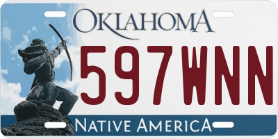 OK license plate 597WNN