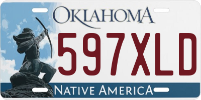 OK license plate 597XLD