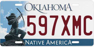 OK license plate 597XMC