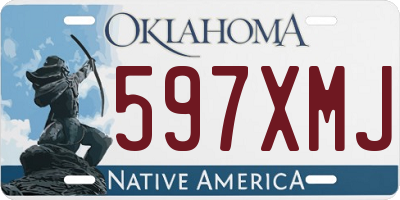 OK license plate 597XMJ