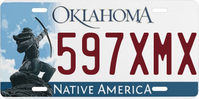OK license plate 597XMX