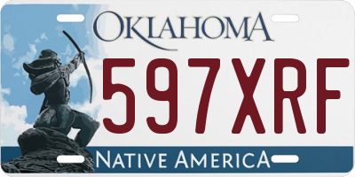 OK license plate 597XRF