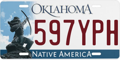 OK license plate 597YPH