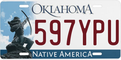 OK license plate 597YPU