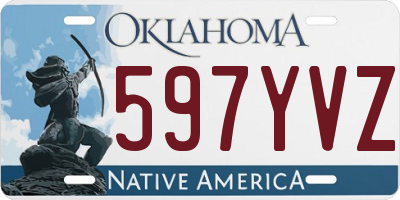 OK license plate 597YVZ