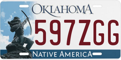 OK license plate 597ZGG