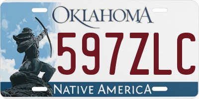 OK license plate 597ZLC